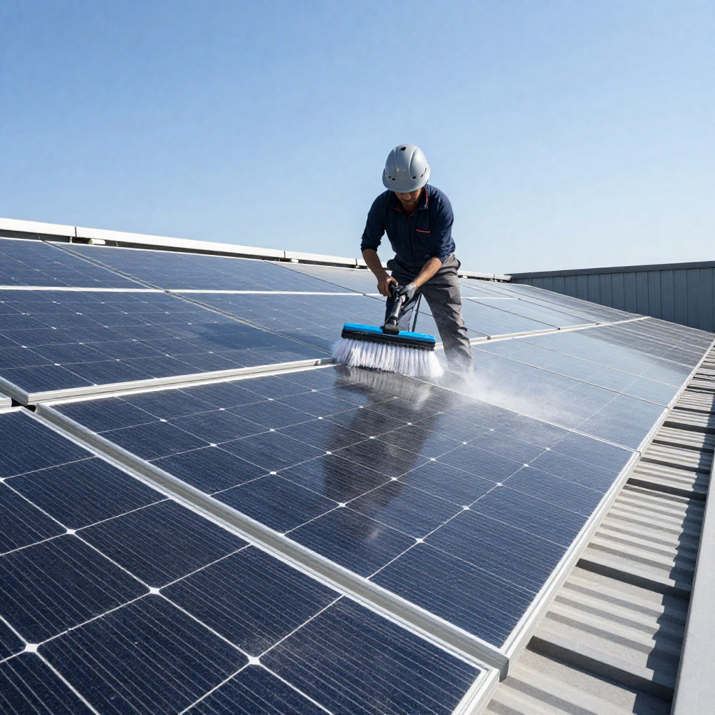 Zonnepanelen wassen